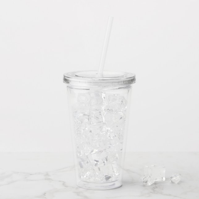 Clear 16 oz Acrylic Tumbler for Cold Beverages (Back Ice)