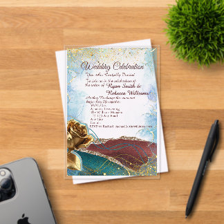 Clear Acrylic Wedding Invitation 