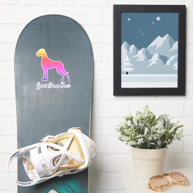 Clear and imposing Great Dane Silhouette Vinyl (Snowboard)