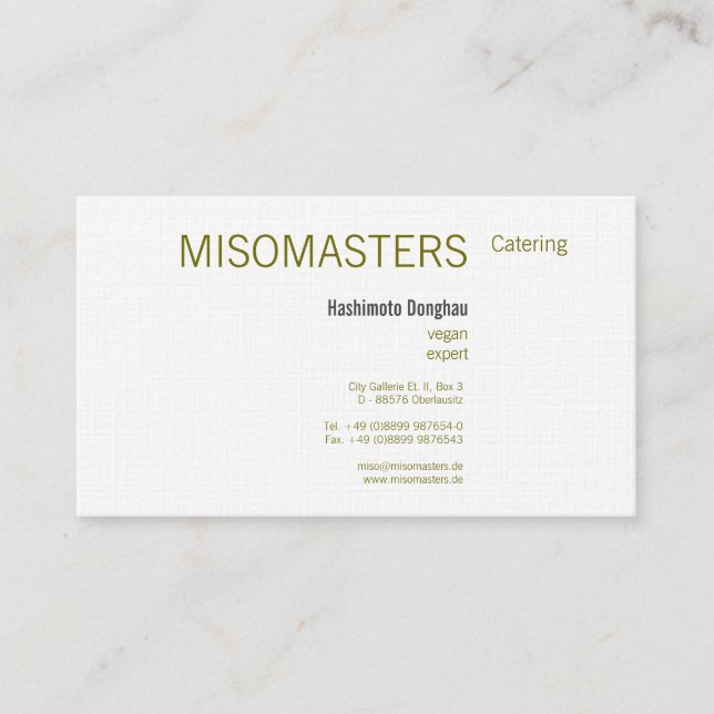 Clear and striped business card (Front)