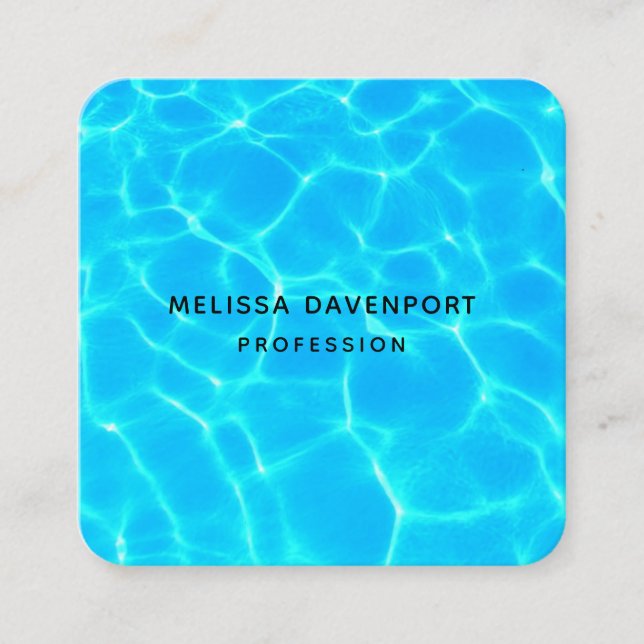 Clear Blue Pool Water Carte de visite photo (Devant)