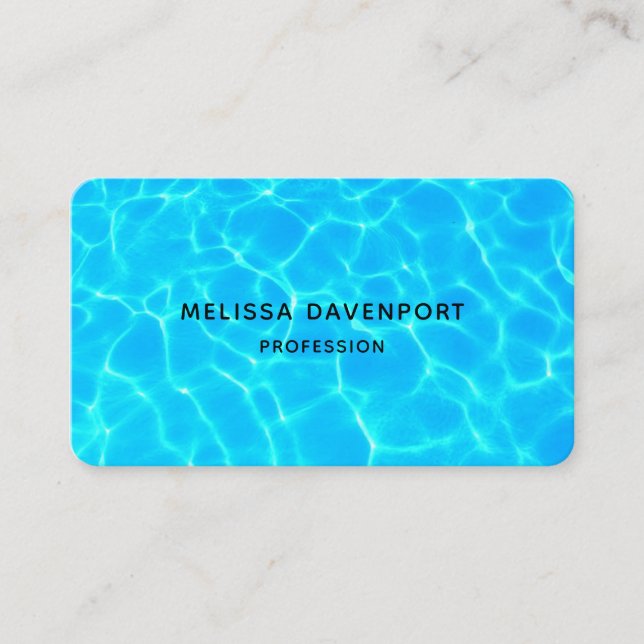 Clear Blue Pool Water Carte de visite photo (Devant)