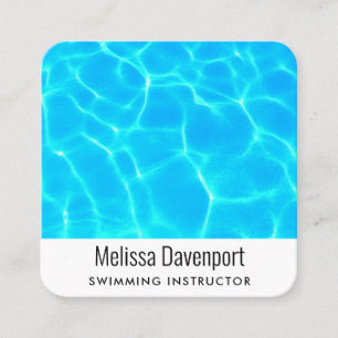 Clear Blue Pool Water Photo Business Card