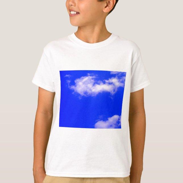 Clear Blue Sky and White Clouds T-Shirt (Front)