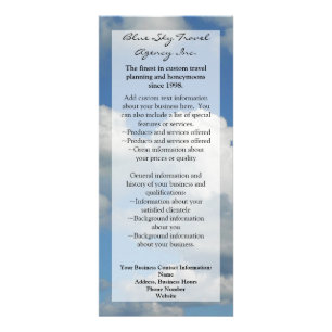 Clear Blue Sky Rack Card