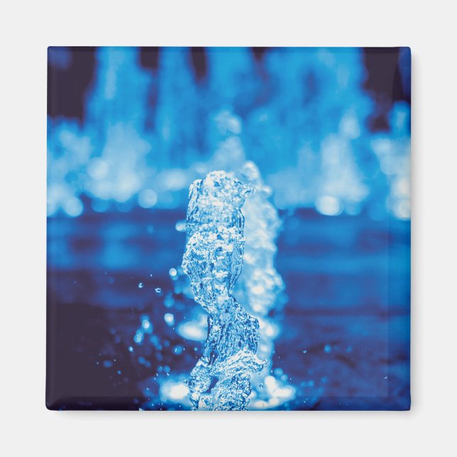 Clear Blue Water Feature in Motion Magnet (Front)