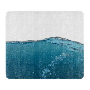 Clear Blue Wave Cutting Board