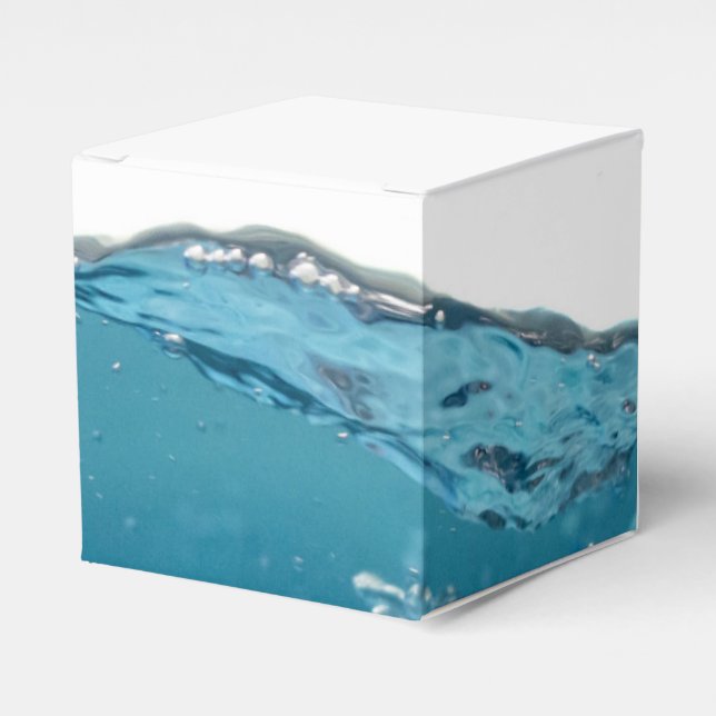 Clear Blue Wave Favor Box (Front Side)