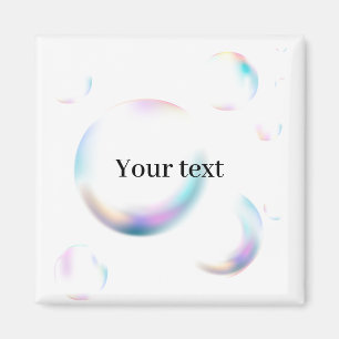 Clear bubble background Template Magnet