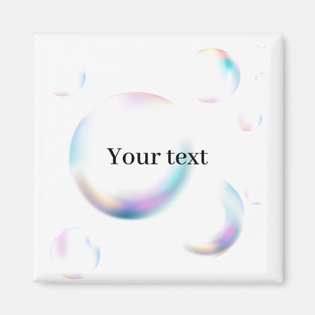Clear bubble background Template Magnet (Front)
