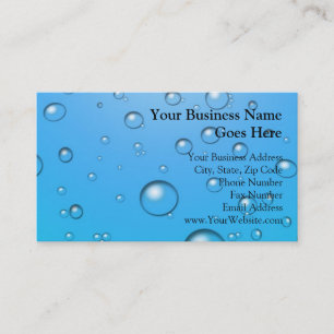 Clear Bubbles, Blue Water Business Card