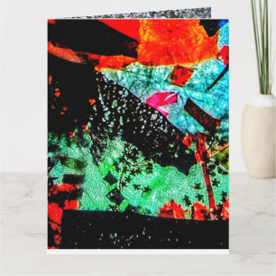 Clear calming Greeting Card,Dry flower abstract Card