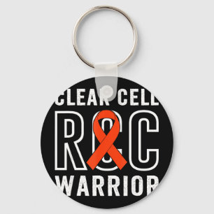 Clear cell rcc warrior kidney cancer awareness keychain