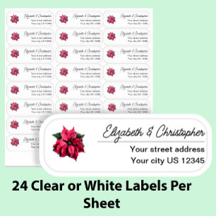 Clear Christmas Return Address Custom Transparent