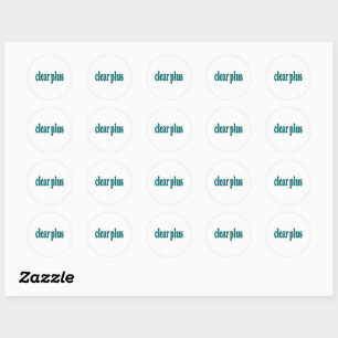 clear classic round sticker