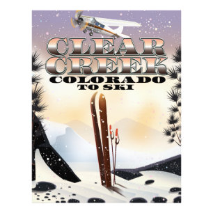 Clear Creek, Colorado poster de ski.