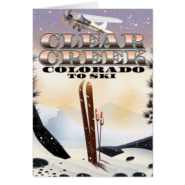 Clear Creek,, Colorado Ski poster. (Front)