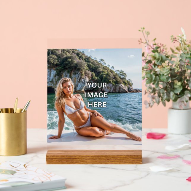 CLEAR! 🪧 Custom Acrylic Sign – Add Image or Text (Wedding)