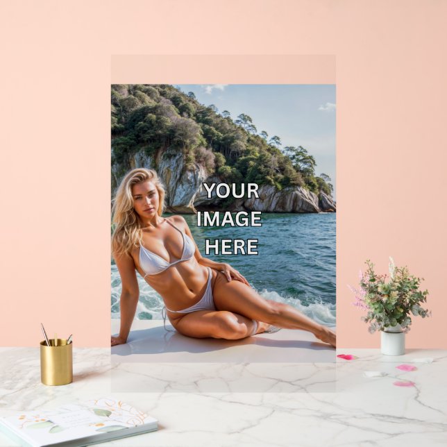 CLEAR! 🪧 Custom Acrylic Sign – Add Image or Text (Wedding)