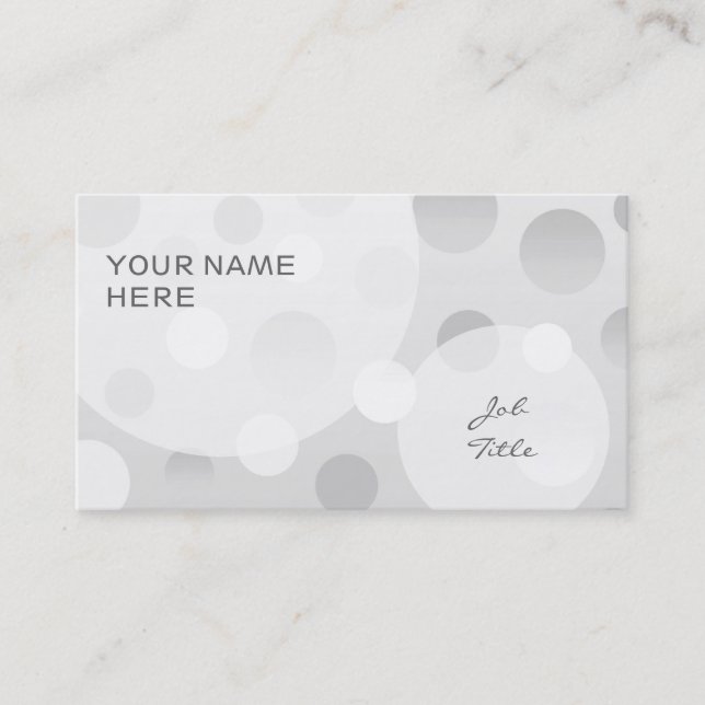 Clear Fizz business card template bubbles (Front)