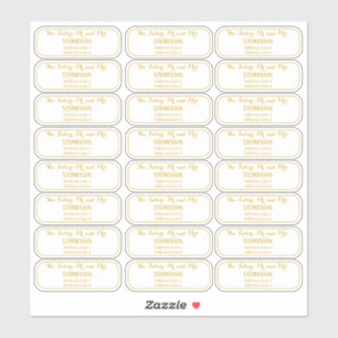 Clear Future Mr and Mrs Gold Print Return Address 