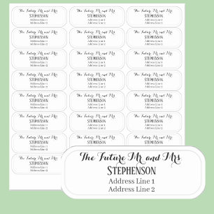 Clear Future Mr and Mrs Wedding Return Address 
