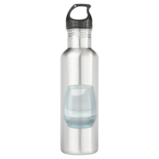 Clear glass 710 ml water bottle (Front)