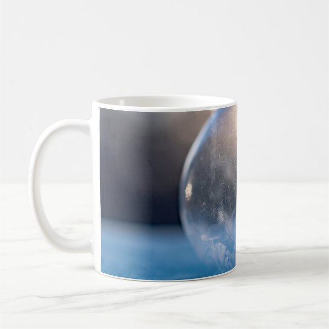 Clear glass ball coffee mug (Left)