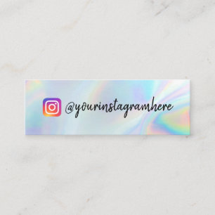 Clear Holographic Colour Shift Mini Business Card