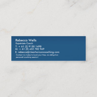 Clear_hORIZON_temp Mini Business Card