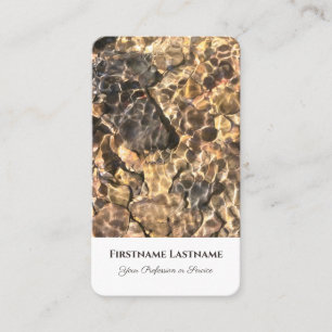 Clear idyllic flowing water life coaching experts business card