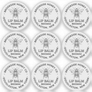 Clear label for Beeswax Lip balms