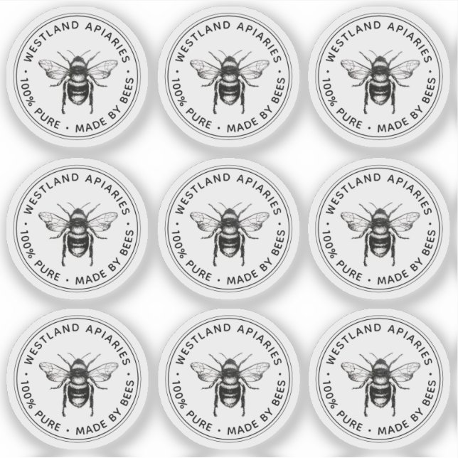 Clear label for Beeswax Lip balms,  Honey jar lids (Front)