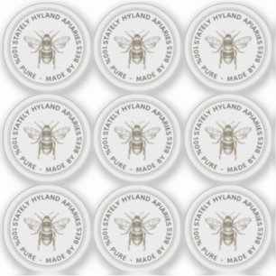 Clear label for Beeswax Lip balms,  Honey jar lids