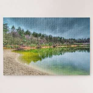 Clear Lake View in Autumn Jigsaw Puzzle