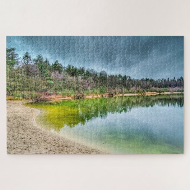 Clear Lake View in Autumn Jigsaw Puzzle (Horizontal)