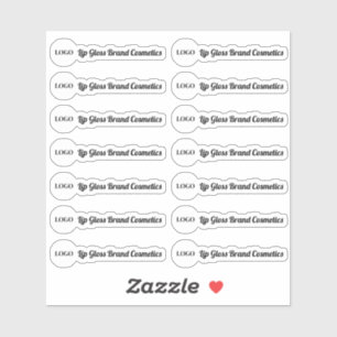 Clear Lip Gloss Tube Logo Label