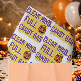 Clear Mind, Full Candy Bag | Halloween Sober Party Tissue Paper