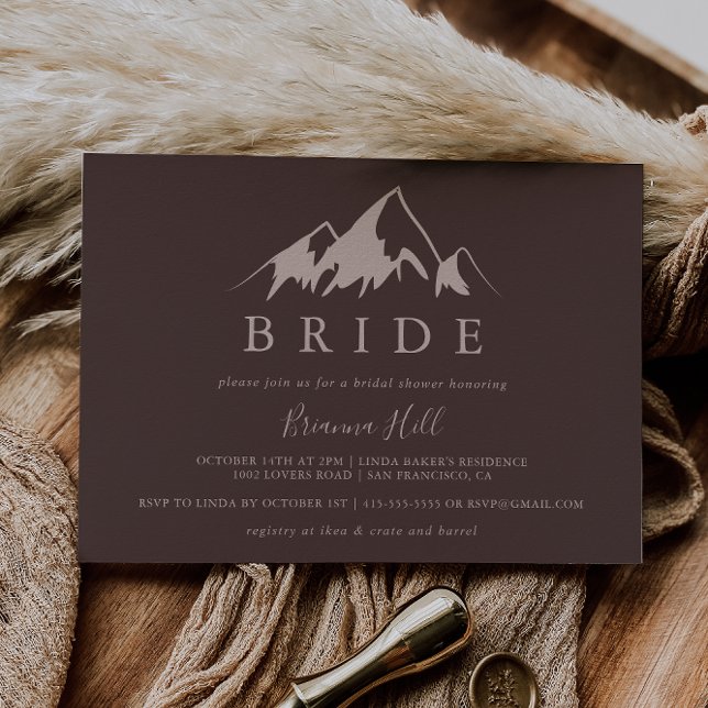 Clear Mountain Country Bride Bridal Shower Invitation (Creator Uploaded)