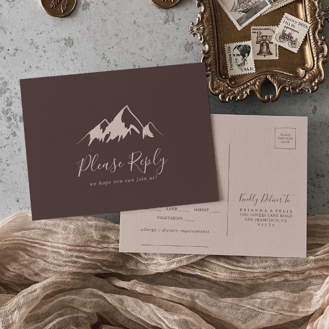 Clear Mountain Country Menu Choix Carte postale RS (Créateur téléchargé)
