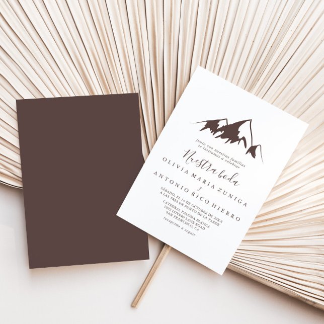Clear Mountain Country Nuestra Boda Wedding Invitation (Creator Uploaded)