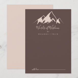 Clear Mountain Country Wedding Words of Wisdom Advice Card