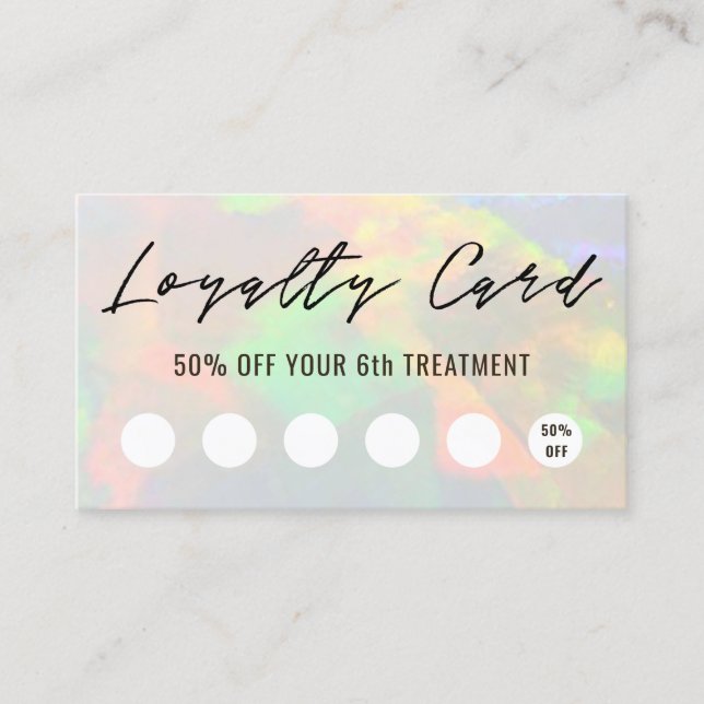 clear opal texture loyalty card (Front)