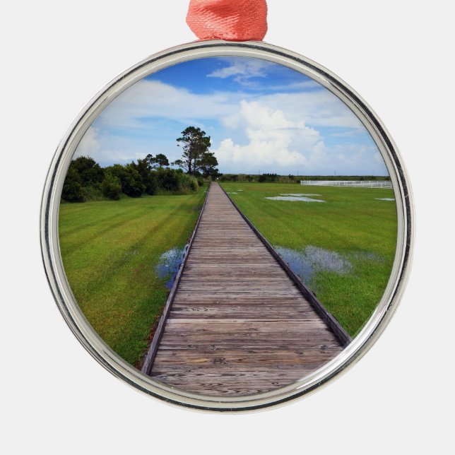 Clear Path Metal Ornament (Front)
