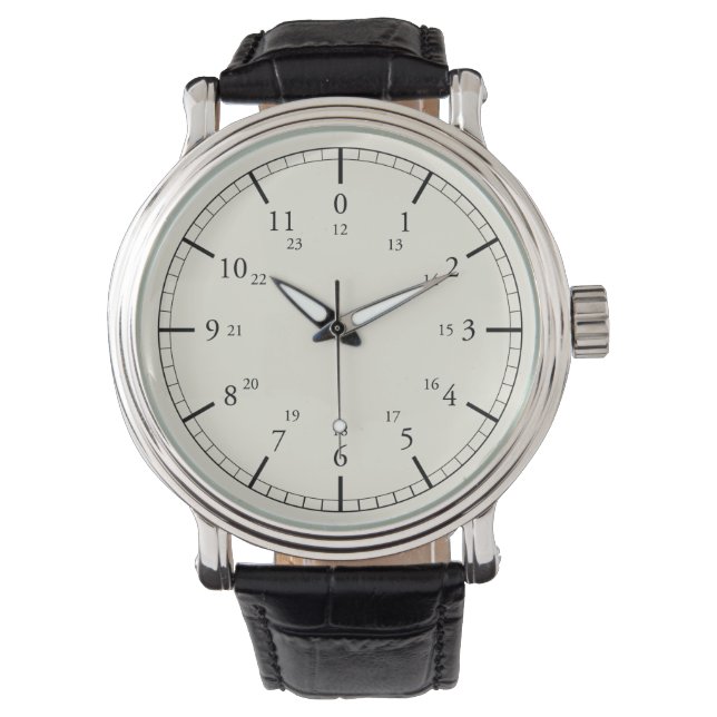 Clear pressure gauge inspired 24-hour design watch (Front)