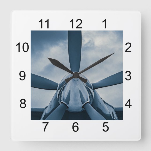 Clear Prop! Square Wall Clock (Front)