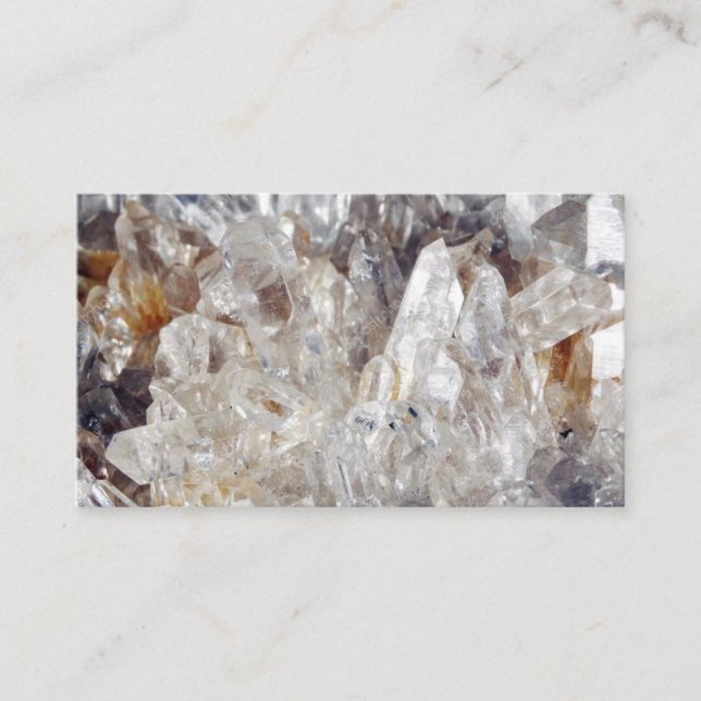 Clear Quartz Crystal Business Cards (Front)