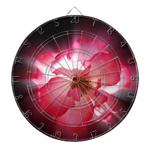 clear red petals dartboard