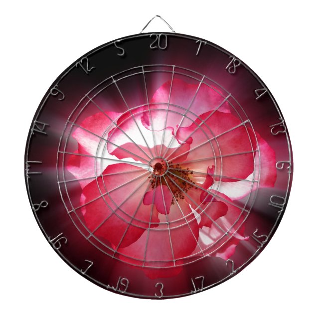 clear red petals dartboard (Front)