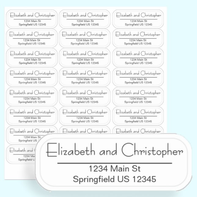 Clear Return Address Custom Name Transparent Label (Creator Uploaded)